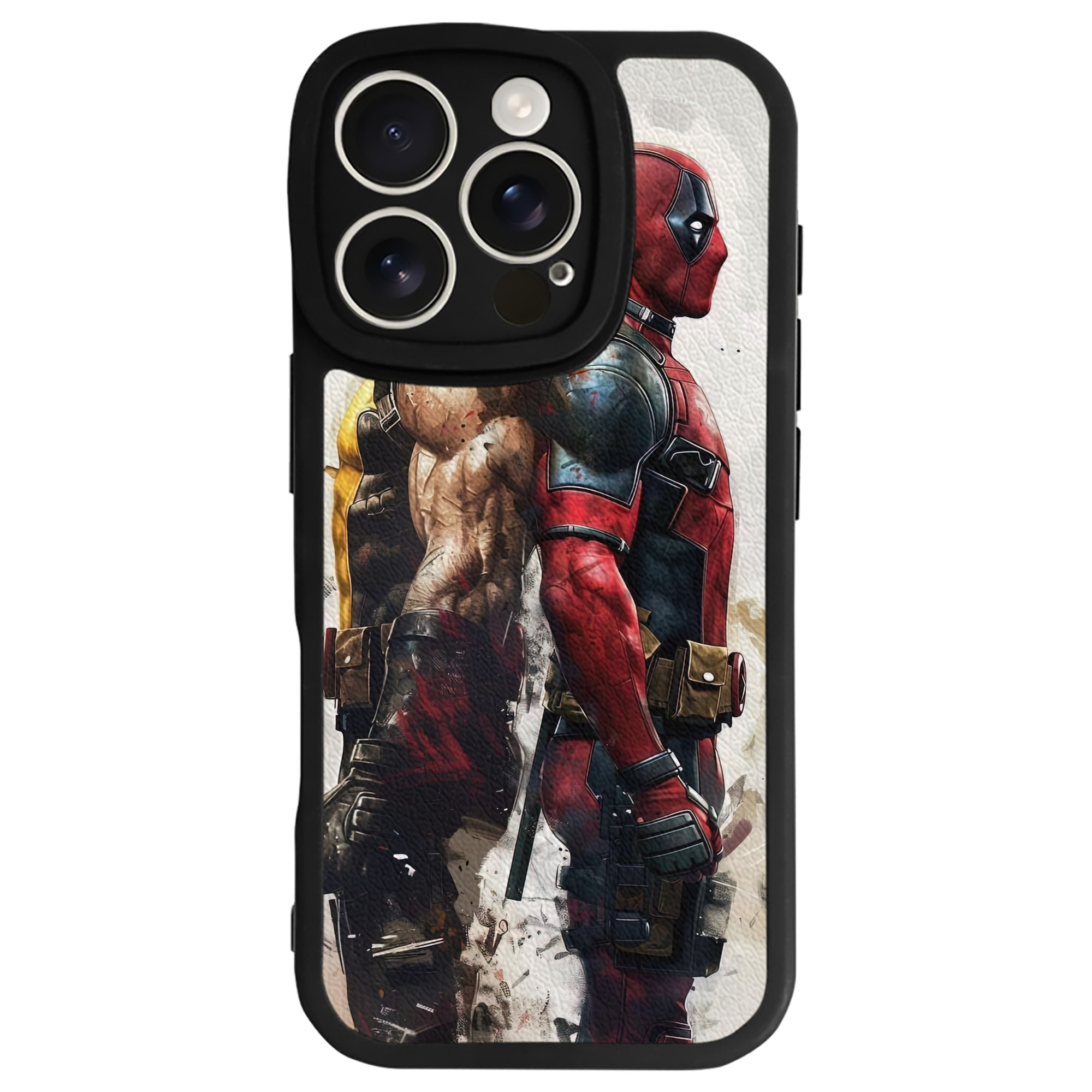 （画像用） Deadpool デッドプール 【iPhone 16シリーズ対応】シリコンスマホケース（レザー調） 材質：シリコン